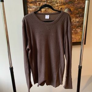 Brown, thermal long-sleeve
